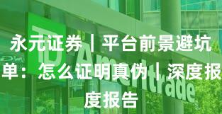 永元证券｜平台前景避坑清单：怎么证明真伪｜深度报告